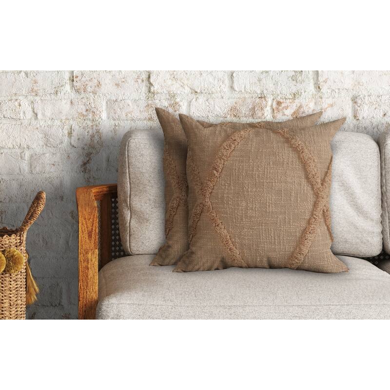 Sevita Flatwoven Cotton Throw Pillow, Set of 2