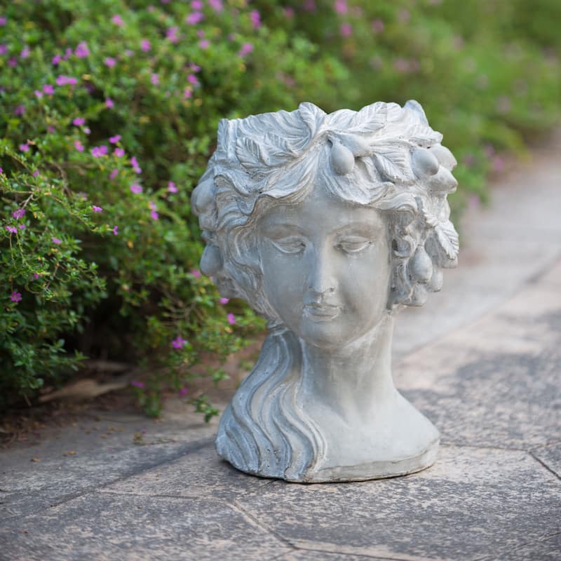 8" x 9" x 11.5"Cement Bust Wall Planter