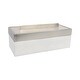 preview thumbnail 2 of 11, Sagebrook Home Acrylic & Stainless Steel Storage Box - White Brass 14.25" Decorative Organizer - 14.25" x 6" x 6.5"