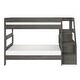 preview thumbnail 7 of 20, Max and Lily Modern Farmhouse Twin Over Twin Bunk Bed With Staircase