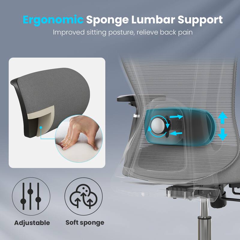 Office Chair Ergonomic Desk Chair, High Back Computer Chair with Wheels, Home Sutdy Chair for Heavy People