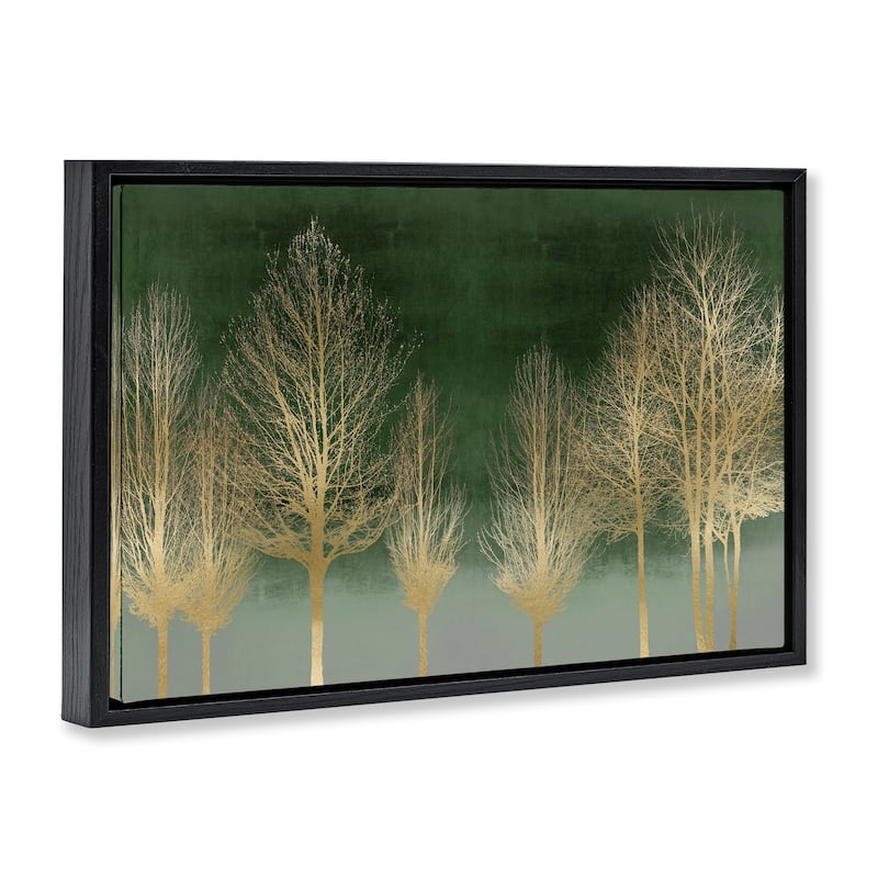 Stupell Gold Gradient Forest Framed Floater Canvas Wall Art Design By Kate Bennett