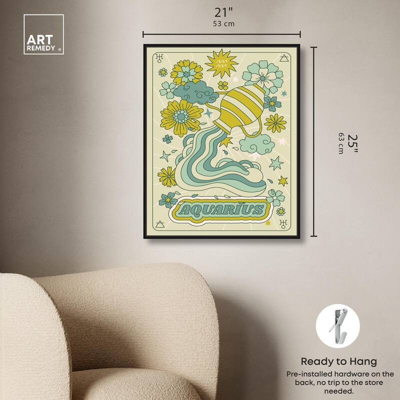 Aquarius Stars Card Canvas by Art Remedy