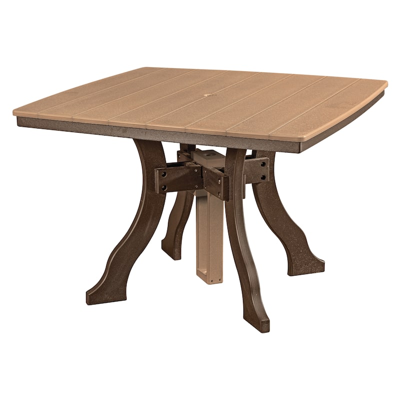 American Furniture Classics Dining Height Square Table , Made in the USA - Cedar on Tudor Brown