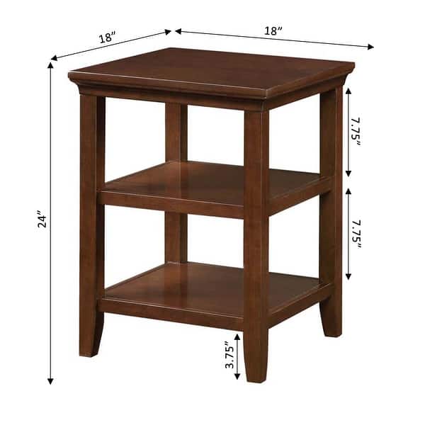 dimension image slide 0 of 3, Convenience Concepts Tribeca End Table with Shelves