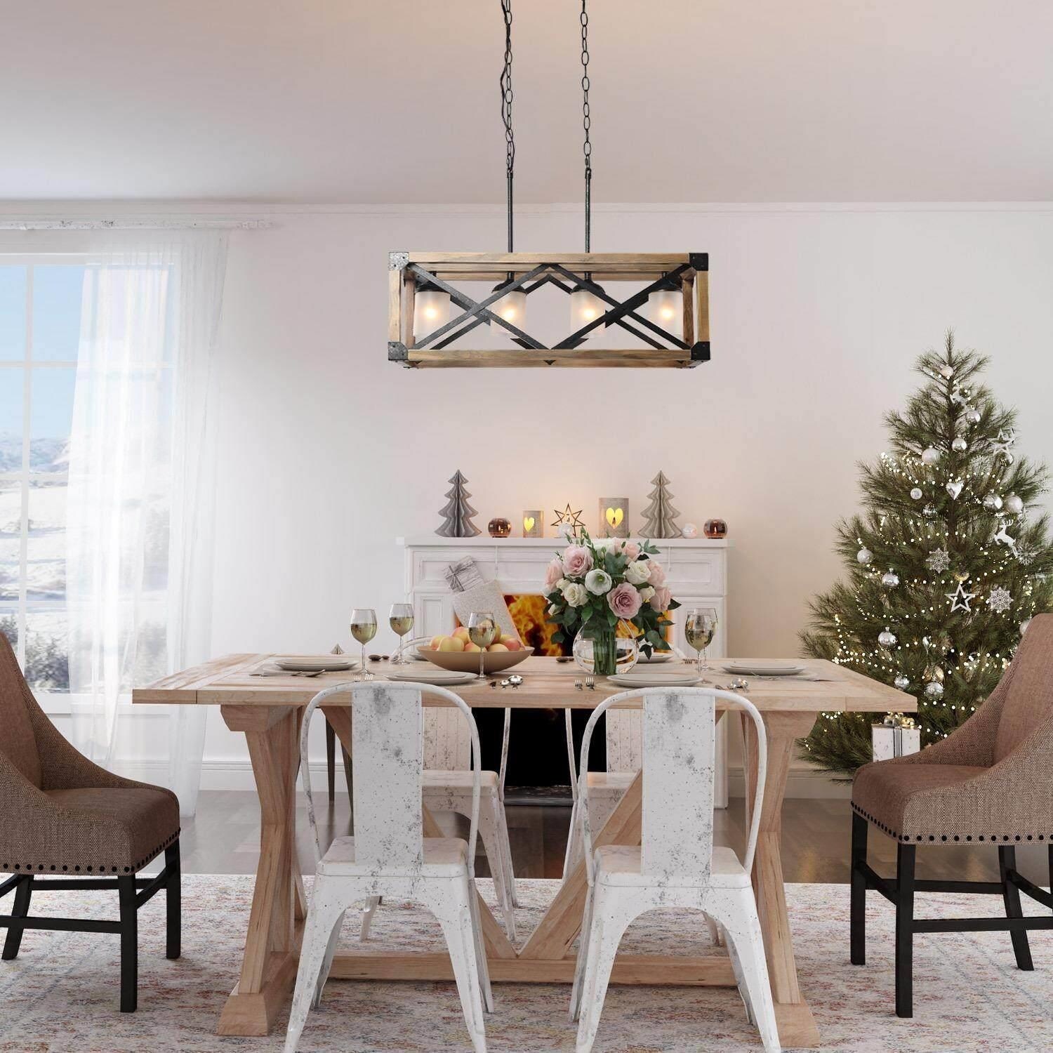 Lnc farmhouse chandelier kitchen island cheap