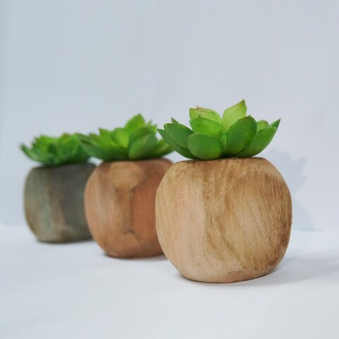 3 Piece Small Artificial Faux Greenery for House Decorations
