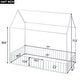 preview thumbnail 7 of 12, Twin Size Metal House Bed with Fence and Door