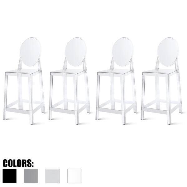 2xHome Grove Modern Ghost Bar Stool Clear
