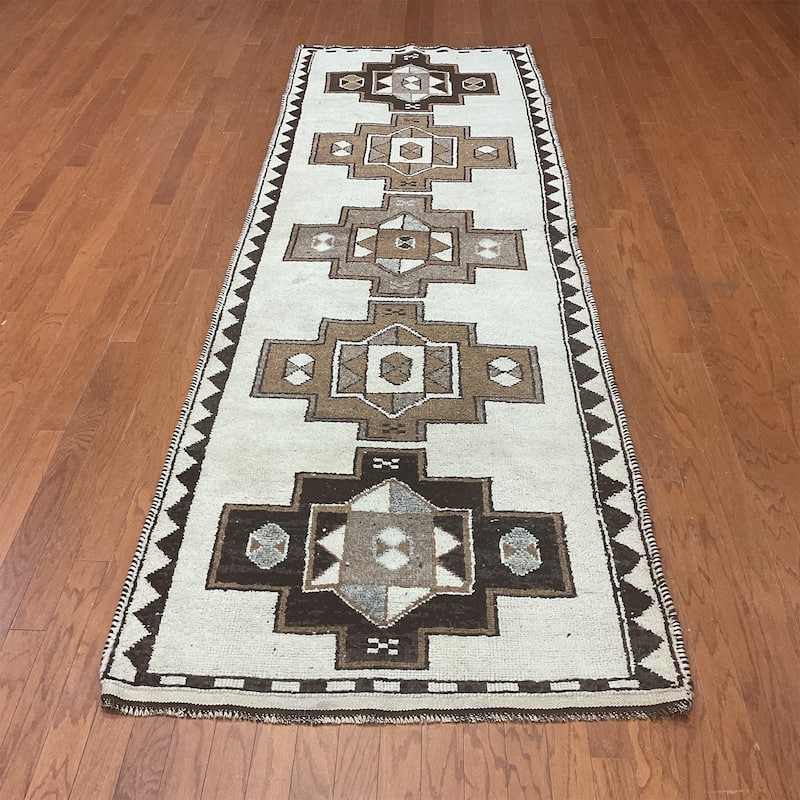 HERAT ORIENTAL Handmade Turkish Oushak Wool Runner - 3'10" x 11'3"