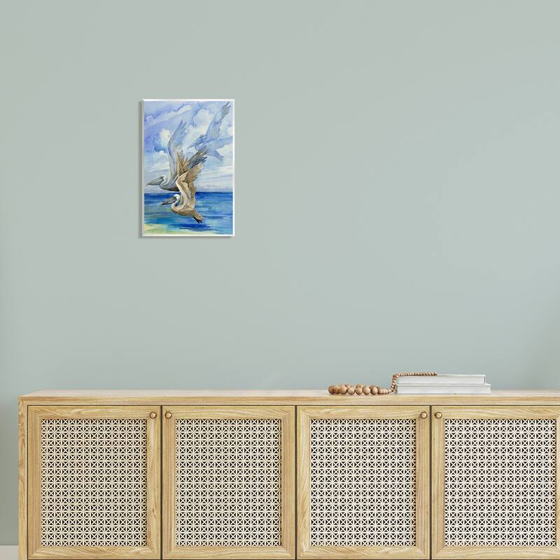 Stupell Pelicans Trio Over Ocean Shore Wall Plaque, Design By Paul Brent