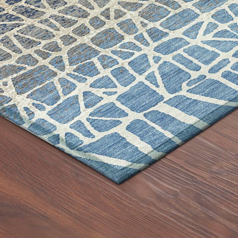 Machine Washable Indoor/ Outdoor Boho Global Chantille Rug
