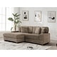 preview thumbnail 150 of 153, 118.4"W Plush Modular Sectional Sofa with Pillows 2 Piece Brown - Left Facing