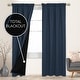 preview thumbnail 77 of 117, Deconovo 100% Full Blackout Double-Layer Rod Pocket Curtains (2 Panels)