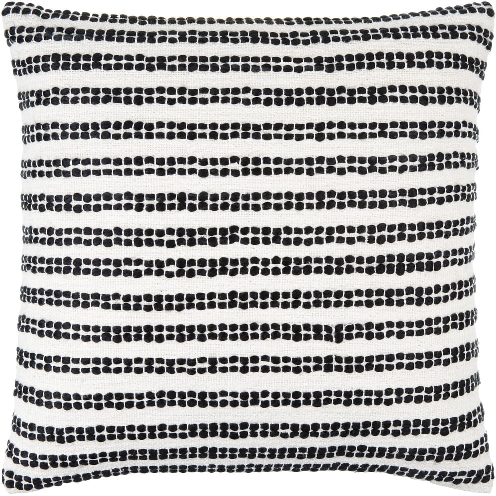 Montoya Embroidered Stripe Coastal Throw Pillow