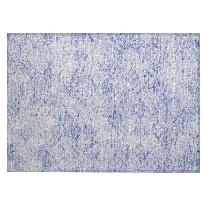 Machine Washable Indoor/ Outdoor Boho Modern Chantille Rug