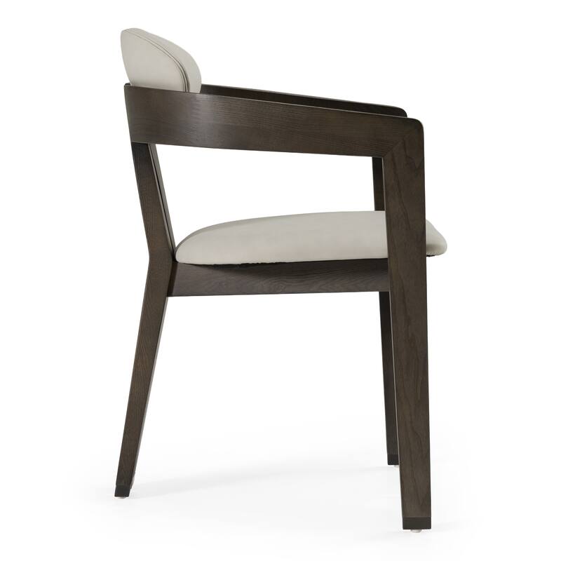 Modrest Thorne Light Grey and Dark Grey Arm Dining Chair