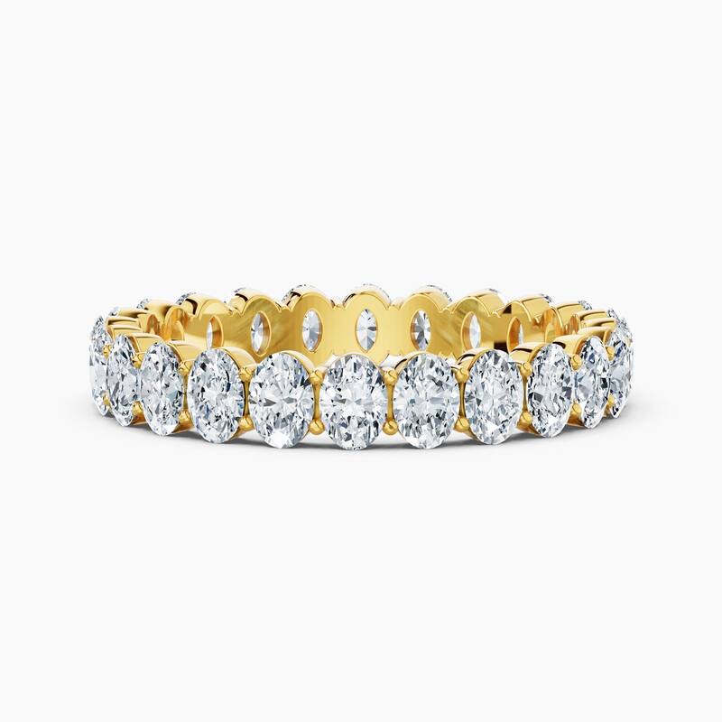 Auriya 14k Gold Oval North-South Lab Grown Diamond Eternity Band 2.40 - 10.50 ct. tw. (F-G, VS) - 2.40 ct. wt. - 7.5 - Yellow