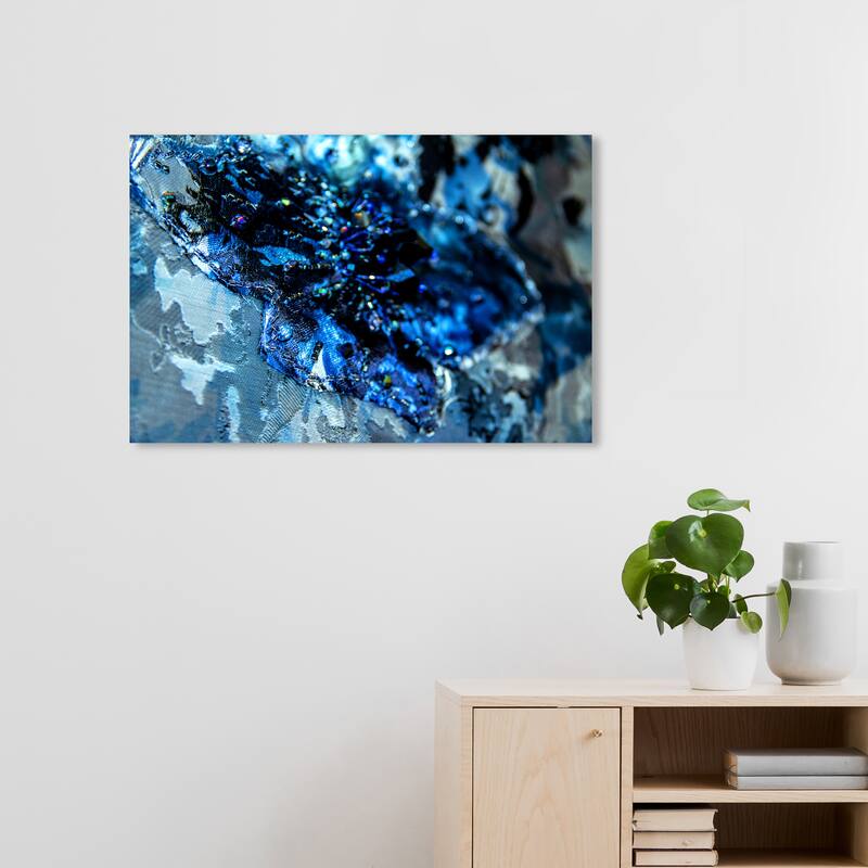 Wynwood Studio Canvas Fashion and Glam Mark Zunino - Saphire Tide Tapestry Blue and Modern & Contemporary Wall Art Canvas Print - 20 x 30