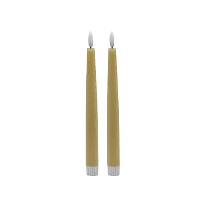 Battery Operated 3D Flame LED Taper Candles - 8.75" - Set of 2