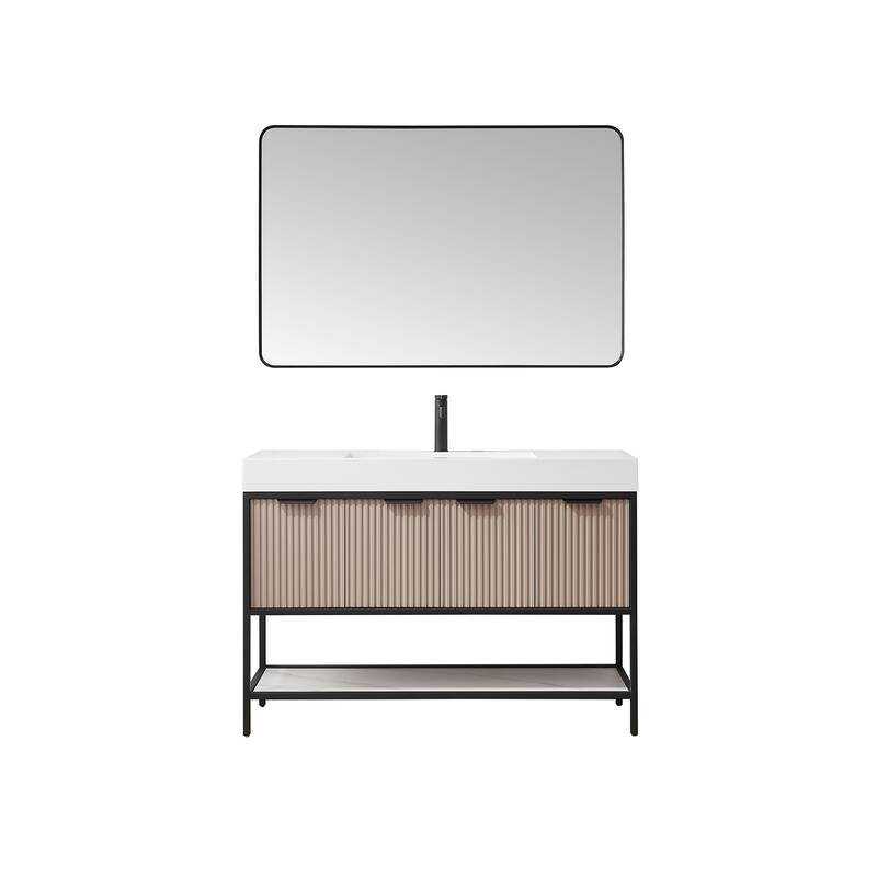 Marcilla 48 in. Single Sink Bath Vanity with Stone Sink Top