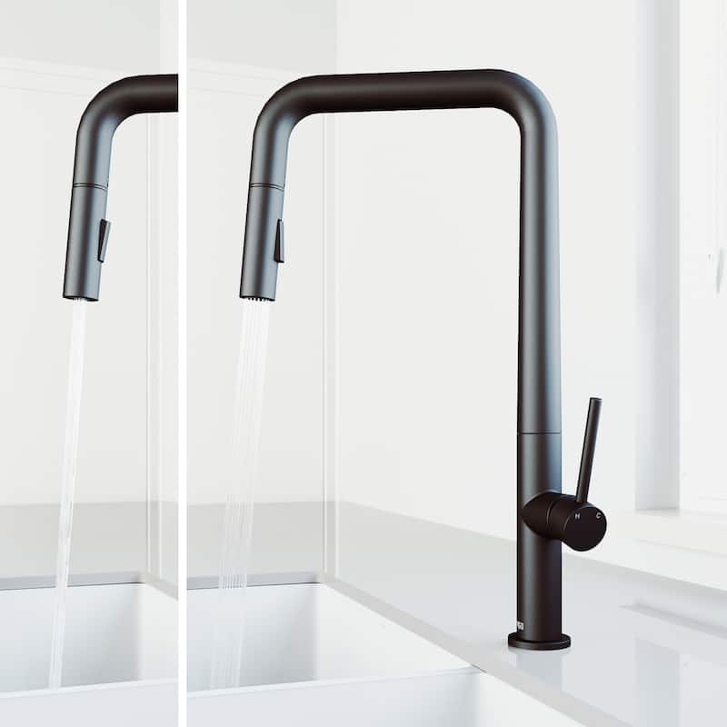 VIGO Parsons 18" H Single Handle Pull-Down Sprayer Kitchen Faucet