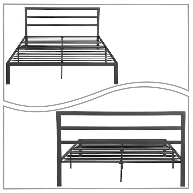 Modern Minimalist Design Queen Size Metal Bed Frame