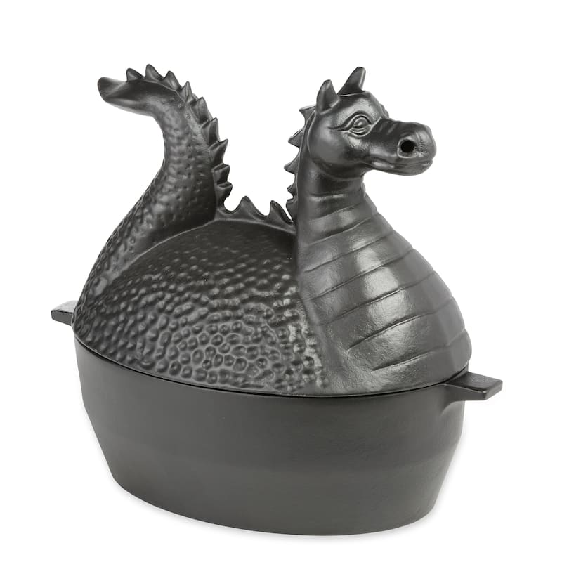 Dragon Woodstove Steamer in Cast Iron - Black