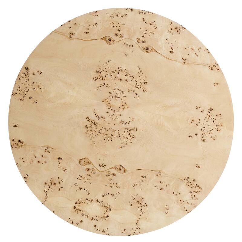 Cosmos 35" Round Burl Wood Coffee Table - N/A
