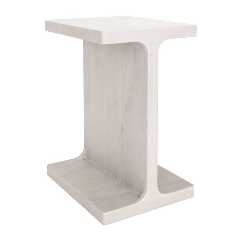 20-inch Solid Wood Pedestal End Table for Living Room or Bedroom - 13" x 15" x 20.1"