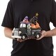 preview thumbnail 4 of 4, PreLit Ceramic Halloween Truck with Pumpkin HandPainted Decor