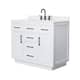 Option White, Black Trim, White Quartz Top