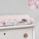 preview thumbnail 2 of 1, Lambs & Ivy Signature Botanical Baby Pink/Gray Floral Minky Changing Pad Cover