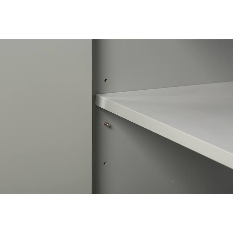 59.3" Double Sink Bathroom Vanity with SMC Top, MDF Cabinet with Solid Wood Frame & Soft-Close Doors