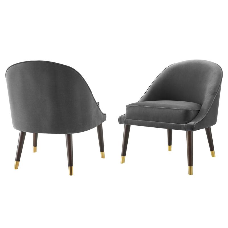 Steve Silver Almeria Velvet Mid-Century Accent Chair