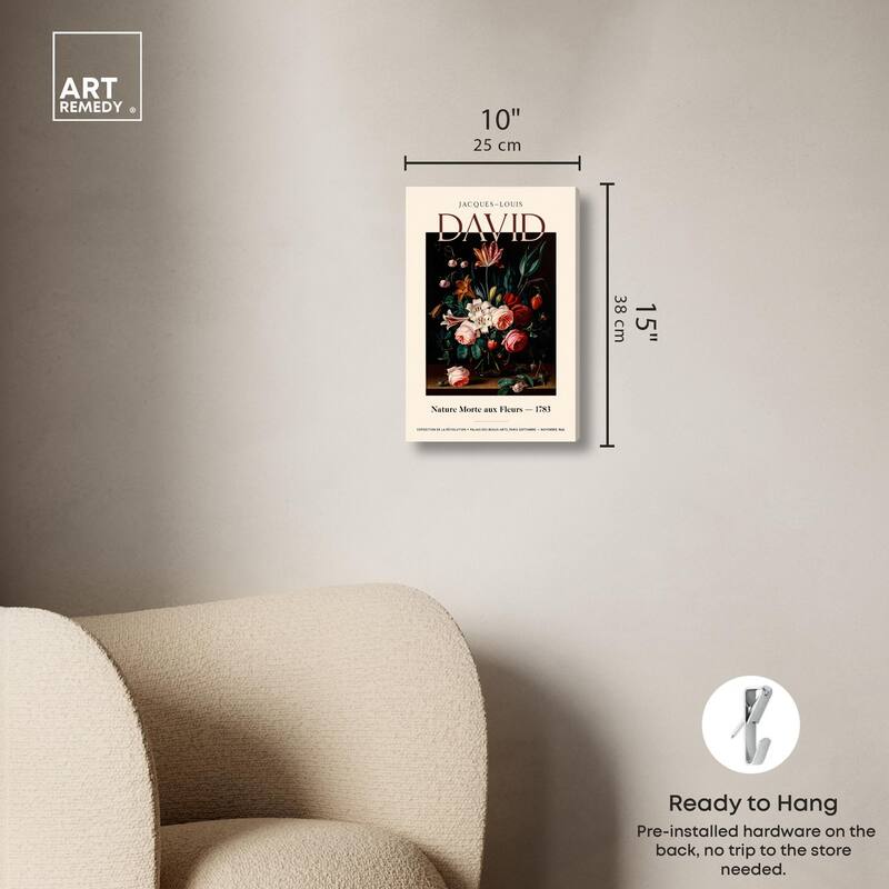 Flowers in a Dark Canvas by Art Remedy, Gallery Wrapped