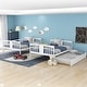 preview thumbnail 28 of 35, Full over Full Bunk Bed with Twin Size Trundle and Ladder