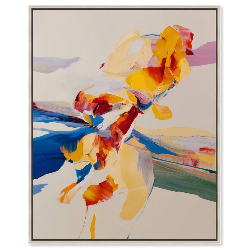 Flippant Bloom III Canvas by Art Remedy - 36" x 45" - Silver