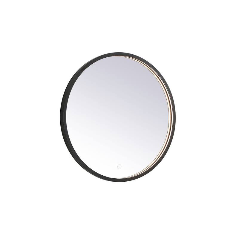 Elegant Lighting MRE6024 Pier 24" Diameter Modern Circular Aluminum - Black