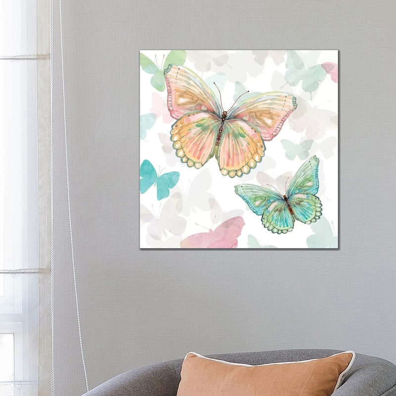 iCanvas "Asbury Garden Butterflies I" by Carol Robinson Canvas Print - 26x26x1.5