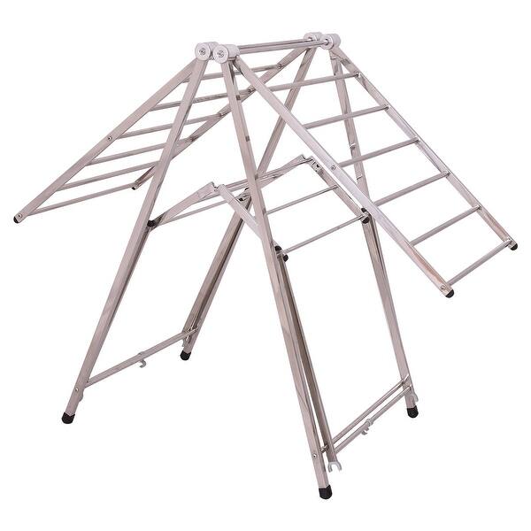 Shop Costway 58 Folding Clothes Drying Rack Laundry Dry Hanger