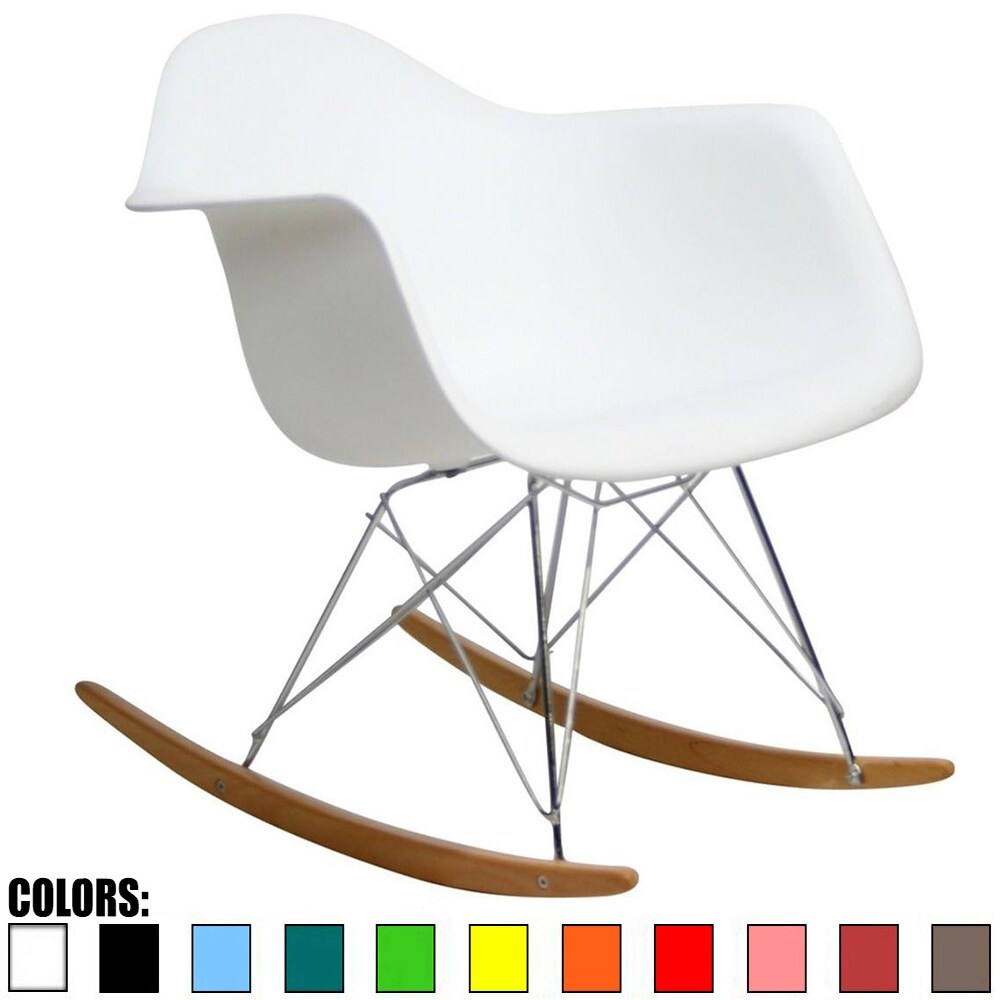 Shop 2xhome Modern Plastic Rocking Chair Armchair With Arm Colors Natural Wood Rockers Dining Overstock 21833041