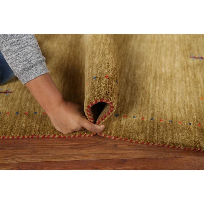 Animals Tribal Gabbeh Indian Accent Rug Hand-Knotted Wool Carpet - 3'0"x 5'3"