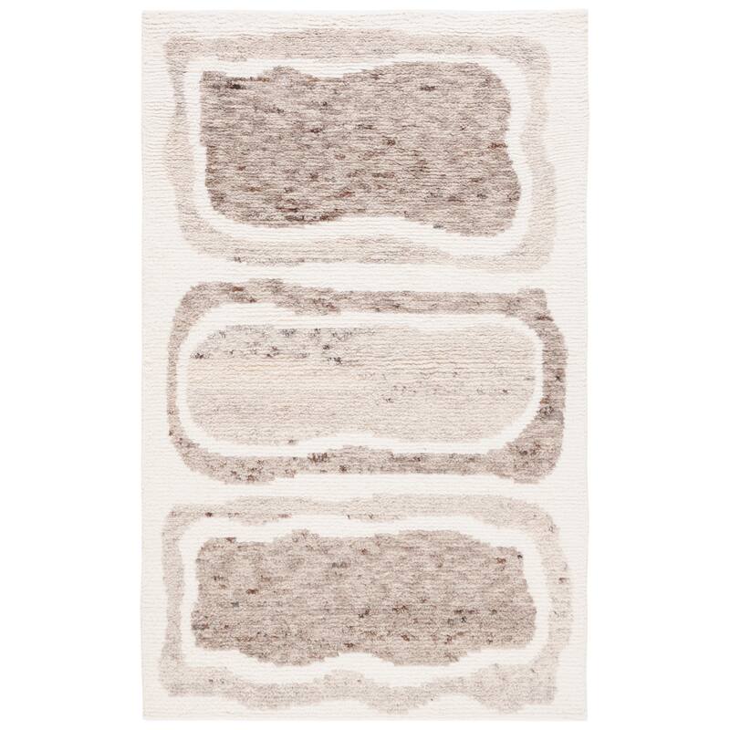 SAFAVIEH Handmade Casablanca Roksana Wool Rug - 6' Square - Ivory/Brown