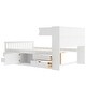 preview thumbnail 8 of 15, Full Size Captain Platform Bed Frame with Storage Bookcases and Shelves, Four Drawers,White