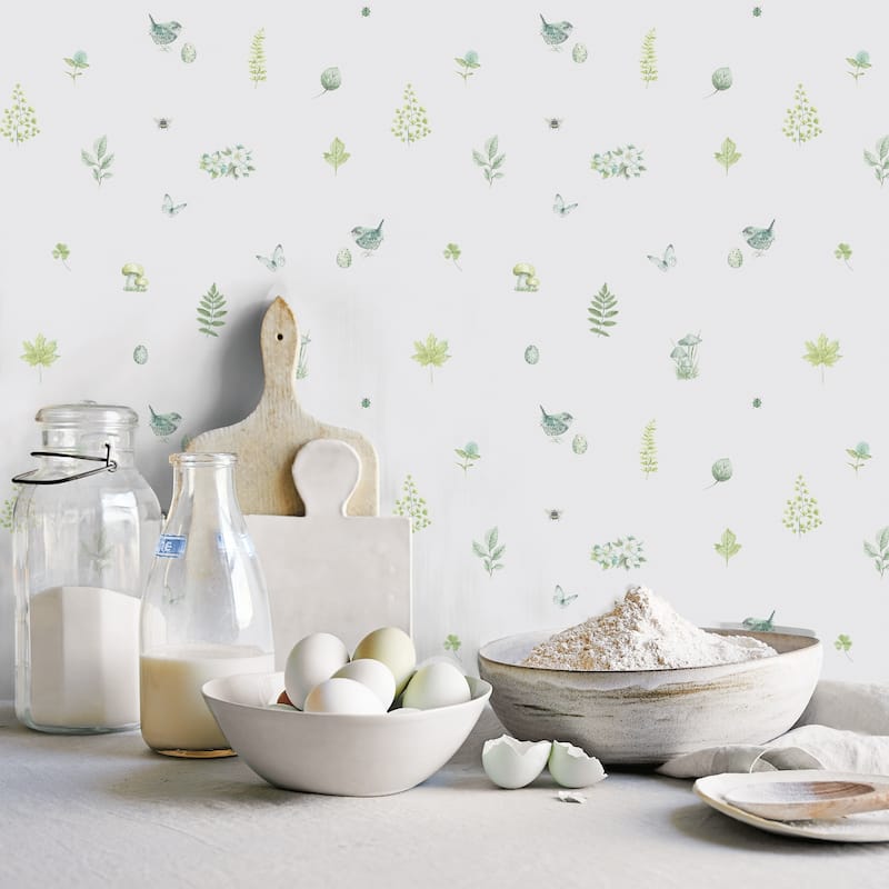 Galerie Wallcoverings Just Kitchens Meadow Spot Vinyl on Non-woven Matte Wallpaper Roll