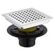 preview thumbnail 1 of 22, Luxier FD01 6 in. x 6 in. Stainless Steel Square Shower Floor Drain