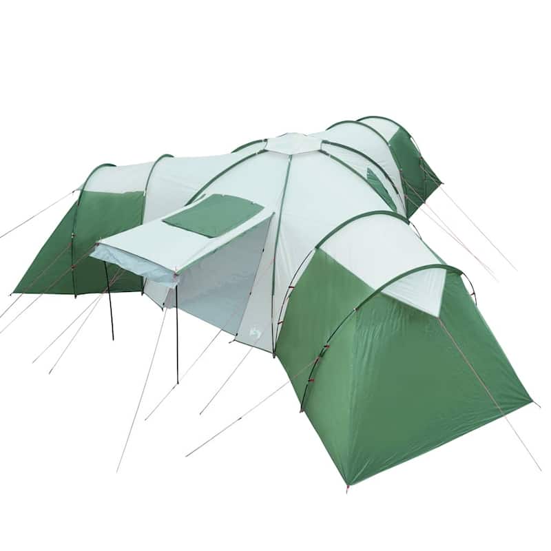 vidaXL Family Tent Dome 12-Person Green Waterproof - 330.7" x 283.5" x 78.7"