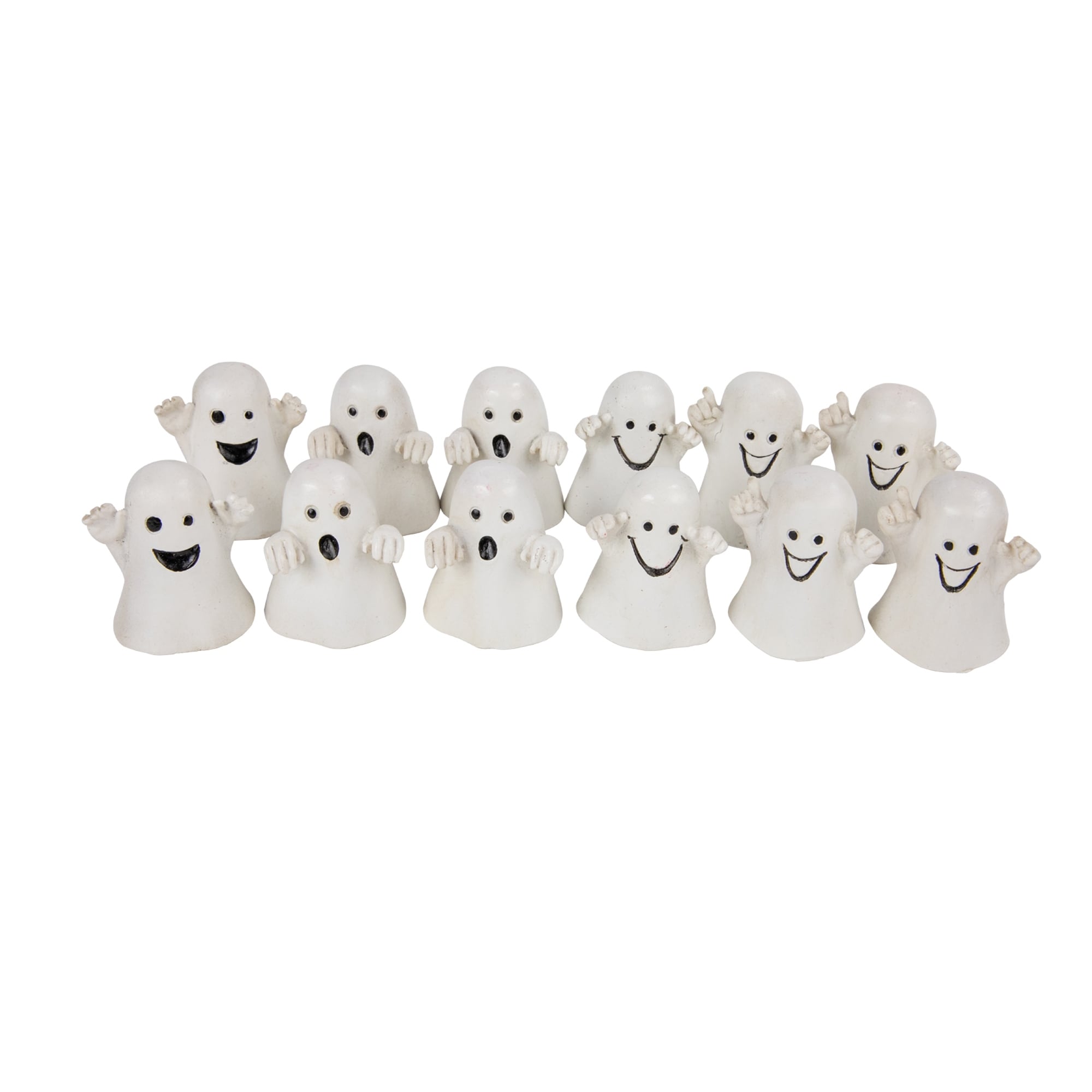 Set of 12 Mini Ghost Decorations 1.5"