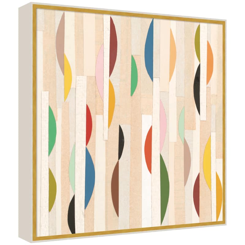 Kate and Laurel Geometric Abstract 1 FC by Felicia Dadak Framed Mounted Canvas Wall Art Print